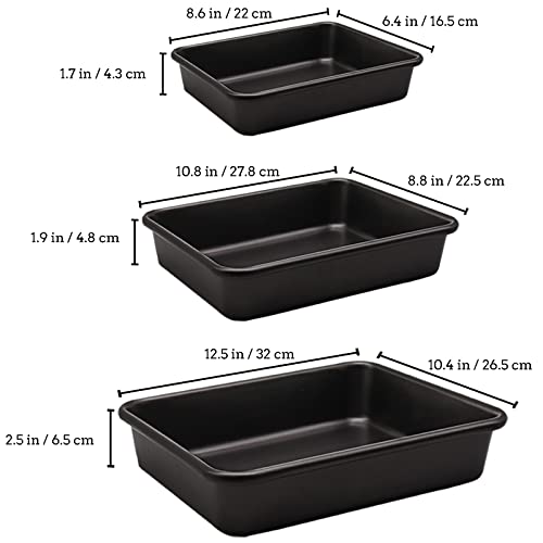 Kazozobi Nonstick Roasting Pan Set, 3-Pack - Image 2