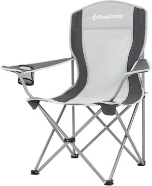 KingCamp KC3818 MediumGrey Camping Chair, Black/Grey