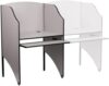 Flash Furniture Kevin Starter Student Study Carrel Desk, Gray