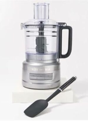 KitchenAid KFP0920QCU 9 Cup Food Processor, Silver