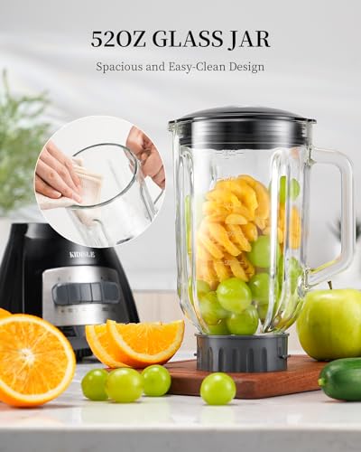 KIDISLE 700W Blender With 9 Functions, 52oz Jar - Image 4
