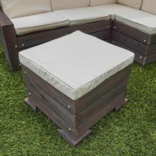 KidKraft Wooden Outdoor Sectional Ottoman & Umbrella Set - Image 4