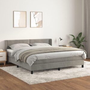 GFFFFFFJJJJJJJJJJJ King Velvet Box Spring Bed With Mattress