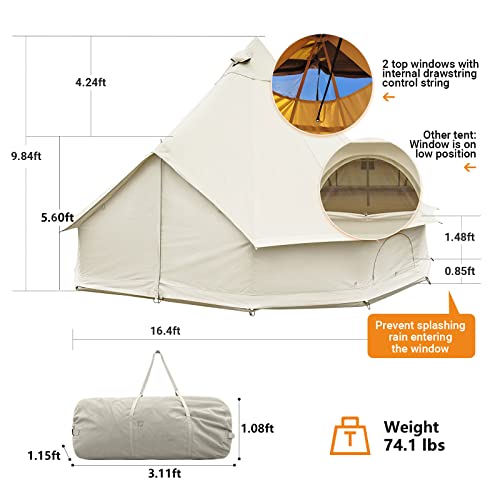 KingCamp Canvas Bell Tent With Burning Stove - Image 2