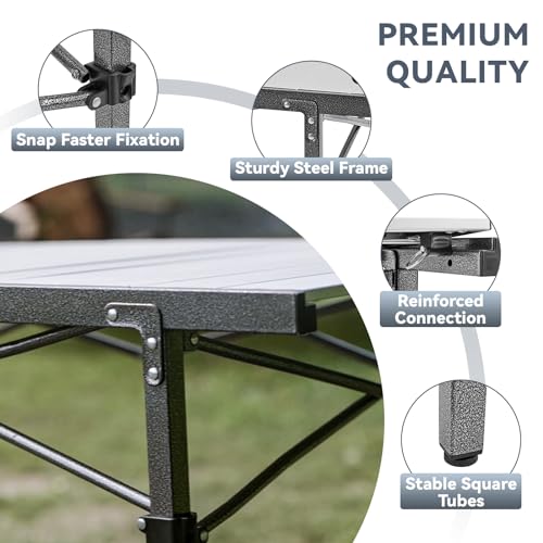 KingCamp Folding Portable Aluminum Roll Up Table - Image 5