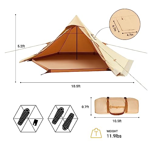 KingCamp Hot Tent With Stove, Waterproof Canvas Tent - Image 3
