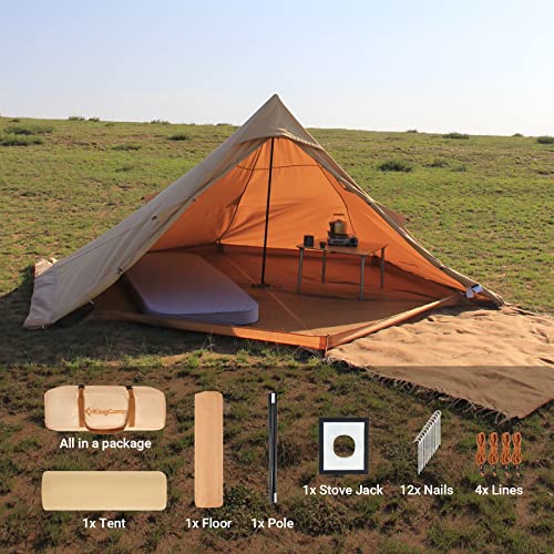 KingCamp Hot Tent With Stove, Waterproof Canvas Tent - Image 5