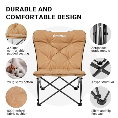 KingCamp Oversized Comfy Butterfly Folding Chair - Image 4
