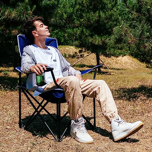KingCamp Oversized Folding Camping Chair, Blue - Image 2