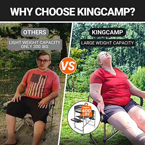 KingCamp Padded Outdoor Director Chair, Grey (2-Pack) - Image 4