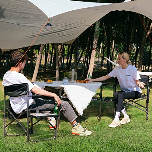 KingCamp Padded Outdoor Director Chair, Grey (2-Pack) - Image 2