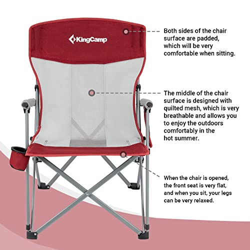 KingCamp Portable 300LBS Heavy Duty Folding Chair - Image 4