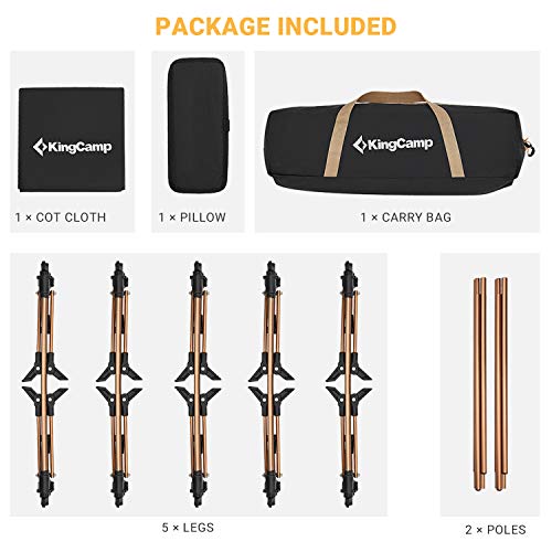 KingCamp Ultralight Oversized Folding Camping Cot - Image 5
