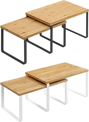SONGMICS Kitchen Counter Organizers, Set of 4 UKCS02NB and UKCS02NW
