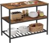 VASAGLE Kitchen Island With 3 Shelves, UKKI01BX