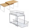 SONGMICS Kitchen Shelves & Cabinet Organizer Bundle UKCS02NW UKCS017E01