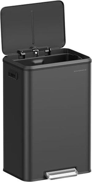 SONGMICS Kitchen Trash Can, 40L With Lid, ULTB541B40