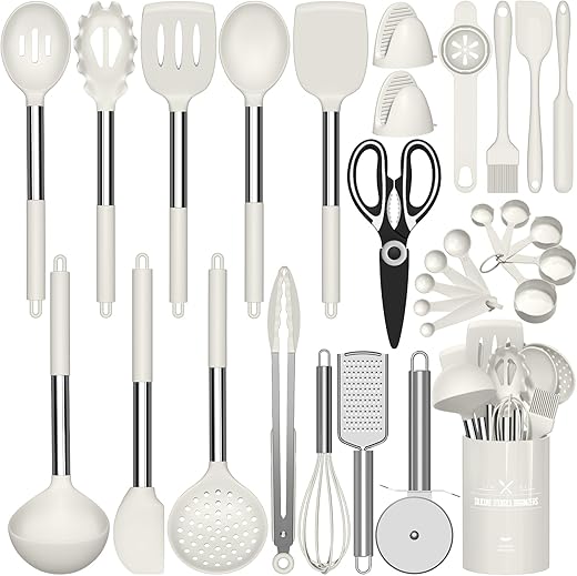 AIKKIL Kitchen Utensils Set - 30 PCS Silicone Tools