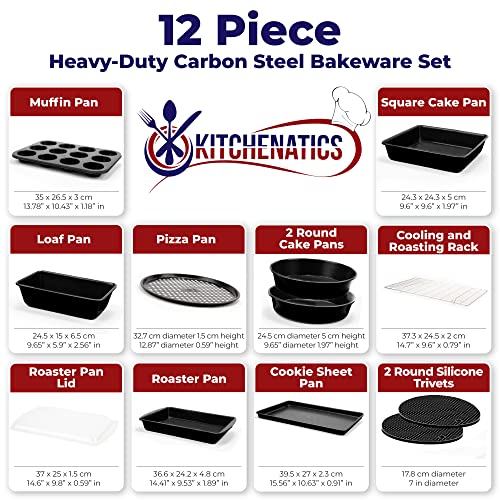 KITCHENATICS Carbon Steel Nonstick Baking Pans Set - Image 2