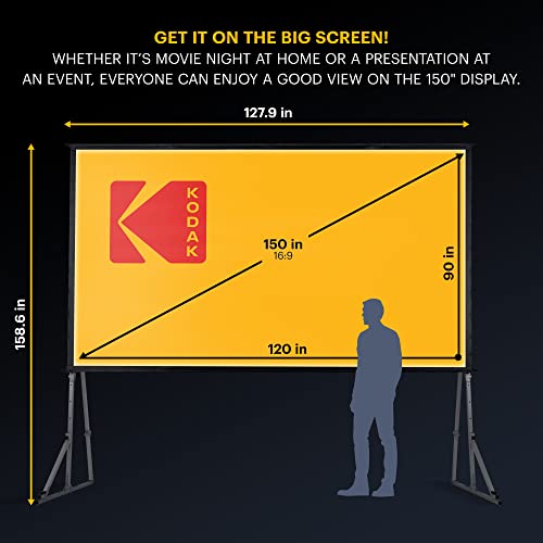 KODAK 150β Portable Projector Screen W/Stand - Image 3