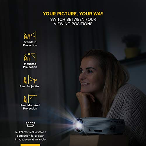 KODAK Flik X4 Home Projector | 1080p Compatibility - Image 5