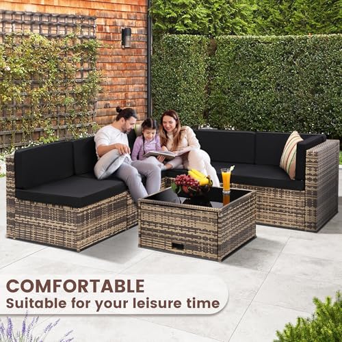 KROFEM 8-Piece Outdoor Wicker Patio Furniture Set - Image 3