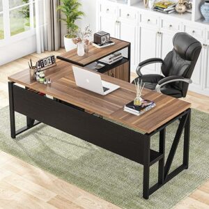 Tribesigns L Shaped Desk With Drawer Cabinet