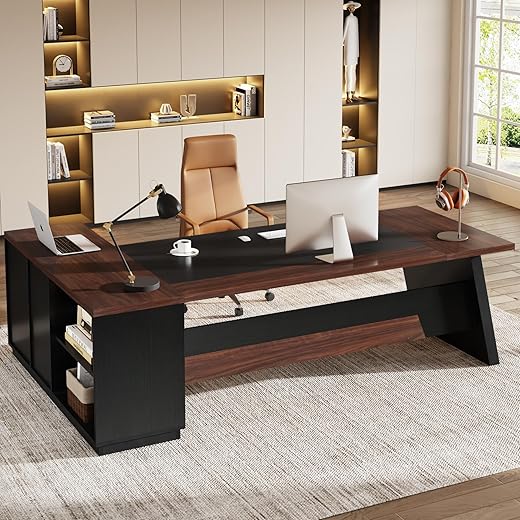 Tribesigns L-Shaped Executive Desk With Drawers