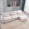 Tmsan L Shaped Sectional Sofa with Ottoman