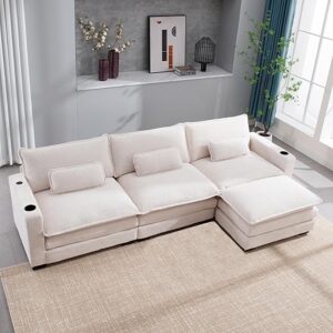 Tmsan L Shaped Sectional Sofa with Ottoman
