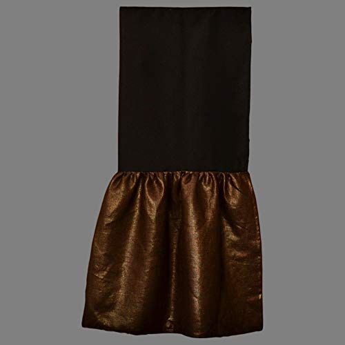 La Mode Couture Metallic Gold Linen Bedskirt Queen - Image 4