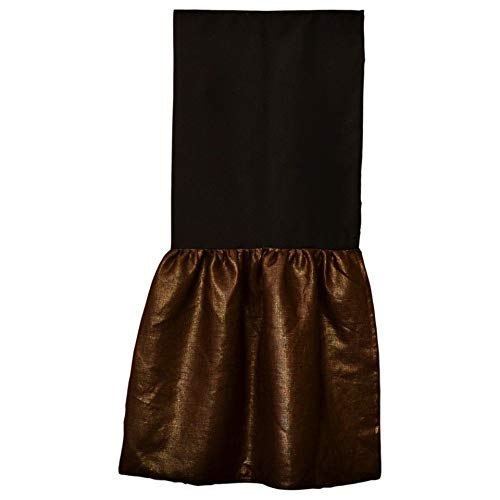 La Mode Couture Metallic Gold Linen Bedskirt Queen - Image 2