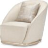 Michael Amini La Rachelle Swivel Accent Chair Gold