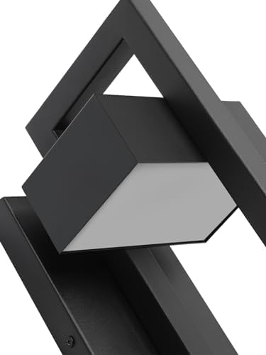 LamQee Modern LED Outdoor Wall Sconce, Matte Black - Image 3