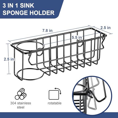 LANDNEOO 3-In-1 Sponge Holder For Sink - Image 3