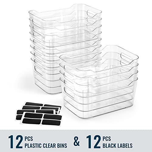 LANDNEOO Clear Plastic Storage Bins, 12 Pack - Image 2