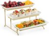 LAUCHUH Large 3 Tier Serving Stand With Platters