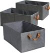 Telycummy Large Capacity Foldable Storage Bins With Handles