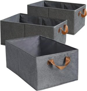 Telycummy Large Capacity Foldable Storage Bins With Handles