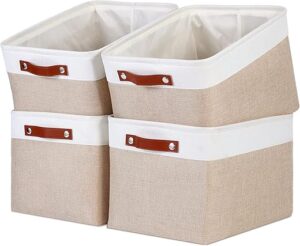 Ecegeva Large Fabric Storage Bins With Handles