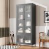 RuiSiSi Large Metal Storage Cabinet With Shelves