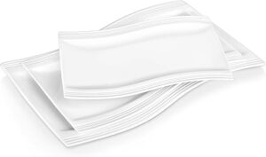 MALACASA Large Porcelain Serving Platter Set