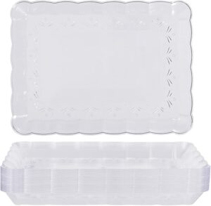 MATANA Large Rectangular Serving Platters, 18-Pack