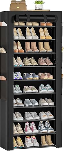 OYREL Large Shoe Rack With Side Pockets