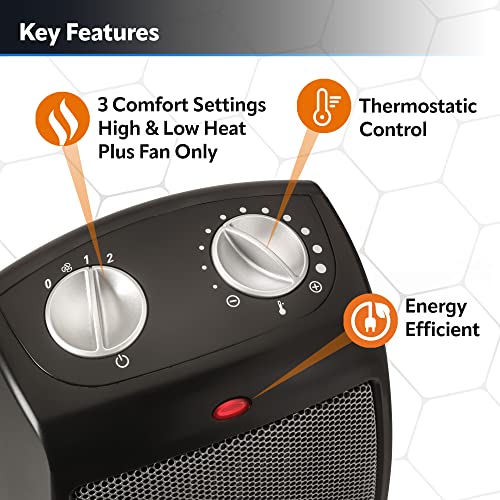 Lasko Ceramic Adjustable Thermostat Tabletop Heater - Image 3