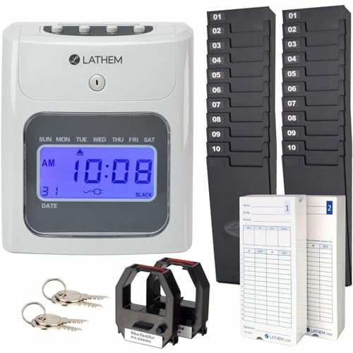 Lathem Top-Feed Electronic Time Clock Bundle (400EKIT) - Image 5