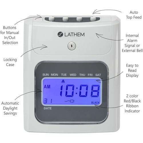 Lathem Top-Feed Electronic Time Clock Bundle (400EKIT) - Image 2