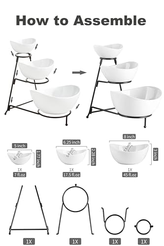 LAUCHUH 3 Tier Oval Serving Tray Set - Image 3