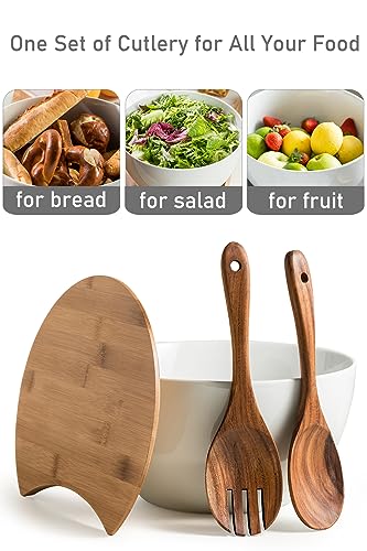 LAUCHUH Extra Large Salad Bowl With Lid - Image 4
