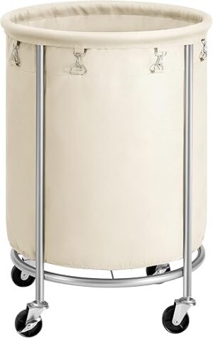 SONGMICS Laundry Basket With Wheels, 45 Gal., URLS01MZ